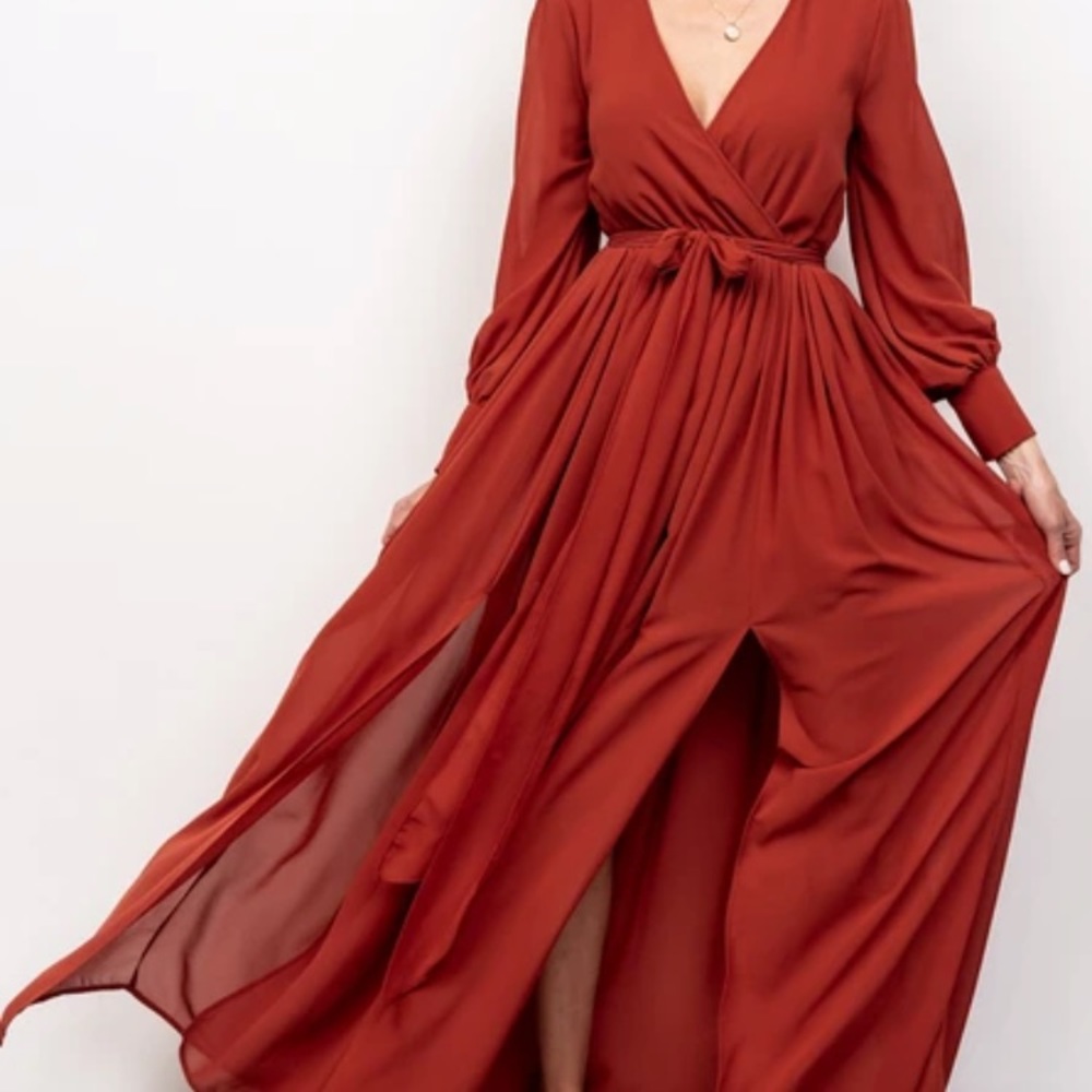 Baltic born Celine maxi dress in rust